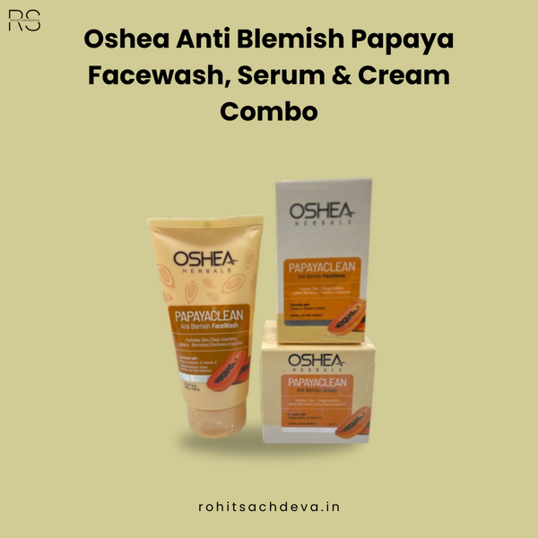 Oshea Anti Blemish Papaya Facewash, Serum & Cream Combo