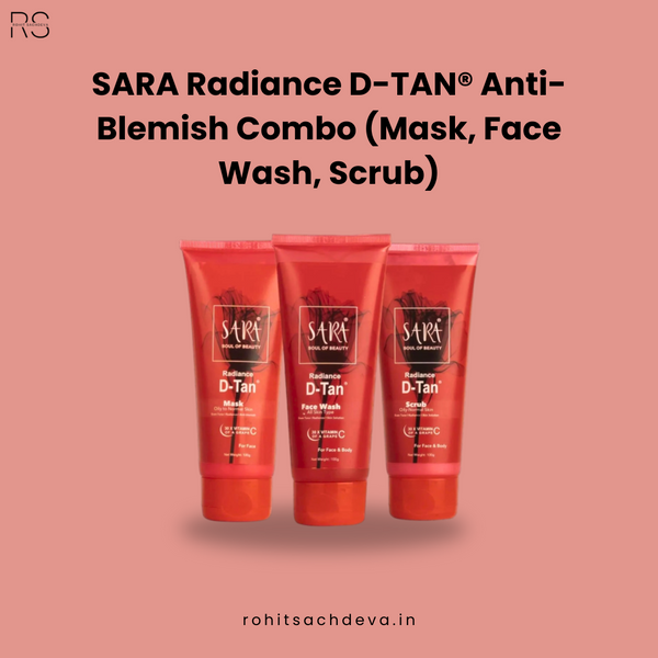 SARA Radiance D-TAN® Anti-Blemish Combo (Mask, Face Wash, Scrub)