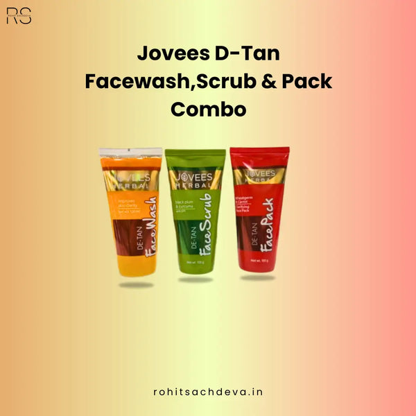 Jovees D-Tan Facewash,Scrub & Pack Combo