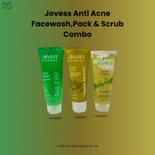 Jovess Anti Acne Facewash,Pack & Scrub Combo