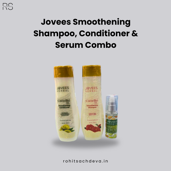 Jovees Smoothening Shampoo, Conditioner & Serum Combo